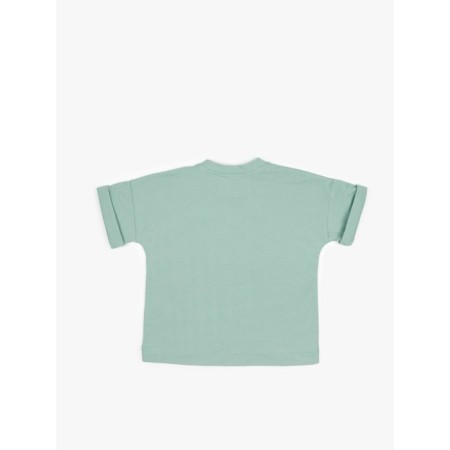 Children's jump (T-shirt, trousers), height 122-128 cm, mint color, gray color-15