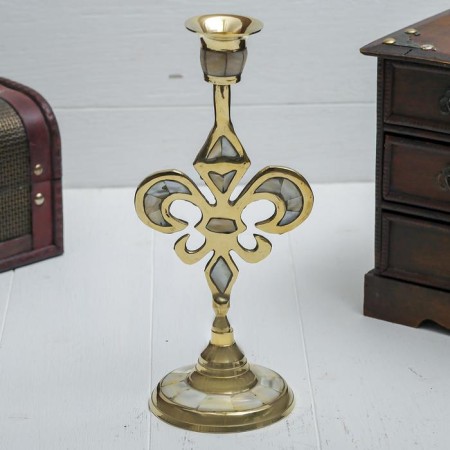Summary for 1 candle "monogram" with mother -of -pearl 23 cm-1