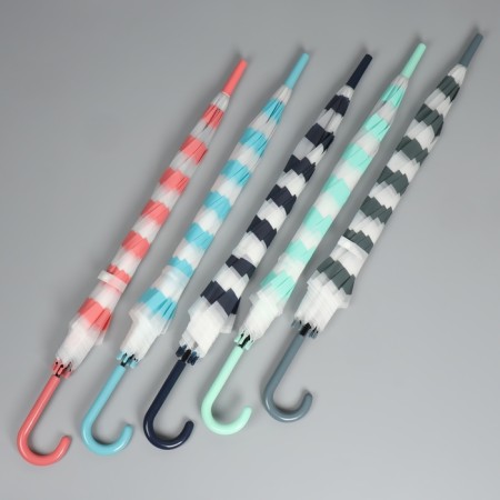 Umbrella - a semiautomatic “strip” cane, 8 spokes, r = 45 cm, color mix-8