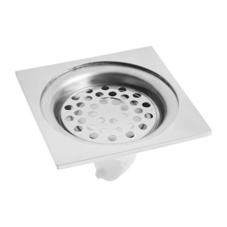 Zein gap, 100x100 mm, vertical, with a grid for hair delay, stainless steel, chrome-2