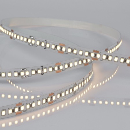 LED tape on a self -adhesive basis Uniel, IP20, 5 m, 180 LED/m, 17 W/m, 24 V, 3000K, glow warm white