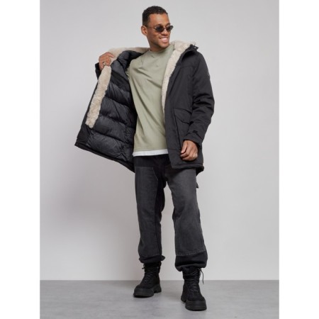 Winter male park, size 56, black color-11