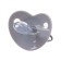 Nipple - Orthodontic dummy I love dad, with a cap, +6 months, white/silver, rhinestones