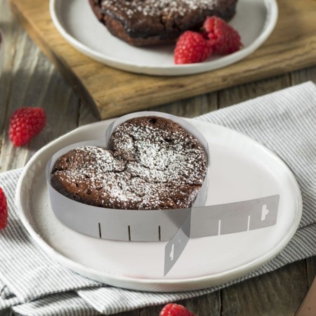 The form of the cupcakes “Heart”, with an adjustable size: 14.5-26.5 cm, chrome-colored color-1