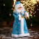 Santa Claus "In a blue fur coat with a staff" moves, 39 cm, blue
