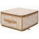 Folding box “Leaves”, 30x28x15 cm, beige