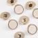 A set of plastic buttons on the leg, d = 15 mm, 10 pcs, white color
