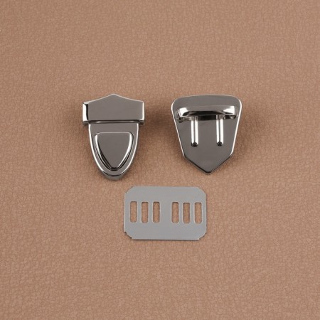 Bag's fastener, 3 × 2.5 cm, silver color-2