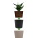 Kashpo Rato Round, 2 items: internal and outer capacitance, 15 and 15.3 l, the color of the mocha