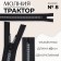 Lightning "Tractor", No. 8, detachable, automatic lock, 60 cm, black/white color