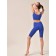 Female top in the rub on wide straps Top SPALLA LARGA RIB, size 46-48, blue color