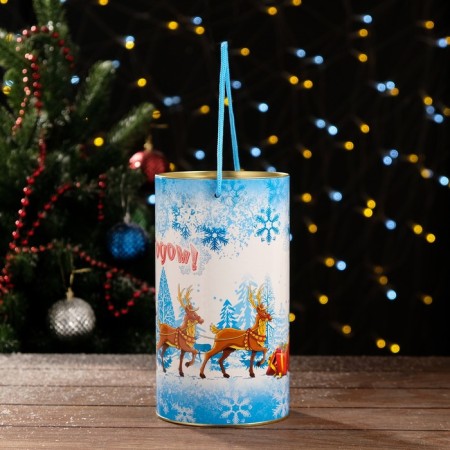 Gift box, tube "Troika deer" (200 mm intrality) 120 x 220 mm-1
