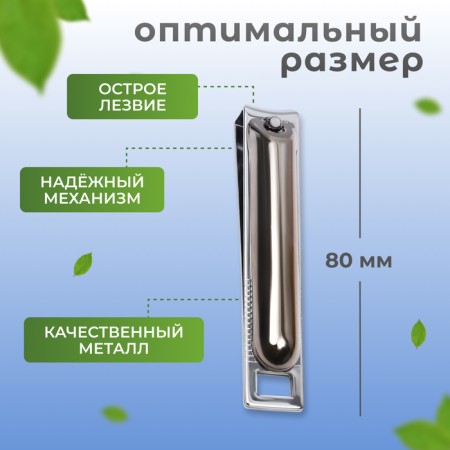 Pedicator's nippers, with a file, 8 cm, packing 12 pcs in a box, color mix-1