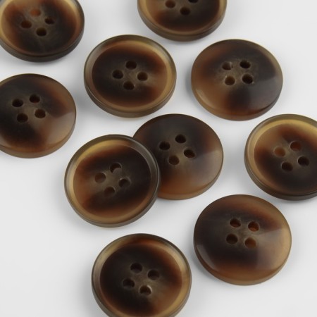 A set of buttons, 4 punctures, d = 18 mm, 10 pcs, brown color-1