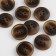 A set of buttons, 4 punctures, d = 18 mm, 10 pcs, brown color