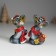 Polystone souvenir "Dark snake in a red hat and scarf with coins" MIX 6.2x4.7x9 cm