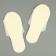 Disposable slippers, standard, non -slip, white, 42 p.