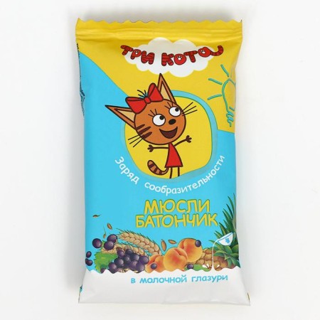 Batonchik "Vitala" "Three cats" Müshley Apricot and Zlaki in milk glaze, 40 g.-2
