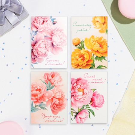 Set of mini-postcard "Flowers" 7.6 x 10.6 cm-1