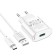 Network charger HOCO C109A, 1 USB, 18 W, QC, Type -C cable - USB, 1 m, white