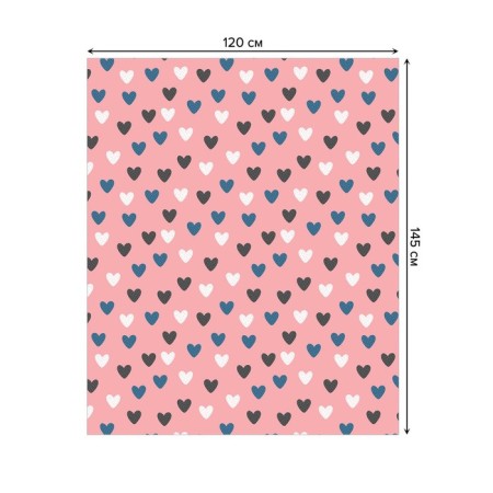 Tables on the table "Vanilla Hearts", rectangular, oxford, size 120x145 cm-1