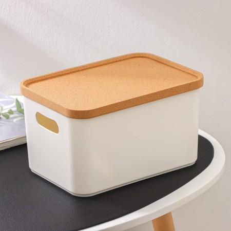 Korely maxi lid basket, 2.4 l, 23.5 × 16.5 × 13.5 cm, ivory color-6