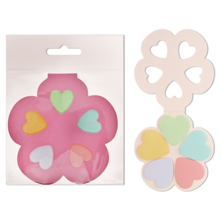 Block with a sticky edge, a set of 93 mm, notes 35 x 35 mm, figured, Devente Heart, 5 colors x 20 sheets, offset