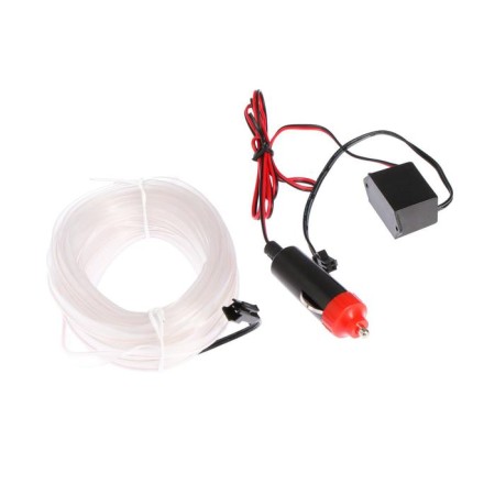 Cartage neon thread for lighting salon, feeder 12 V, 7 m, white power adapter-2