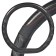 Braid on the steering wheel, eco-leather, D-shaped shape, relief, carbon texture, black, 38 cm size m 107257