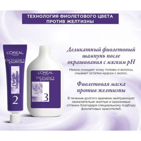 Hair Cream L’Oreal Excellence Cool Creme, tone 5.11 Ultrapepele light brown-5