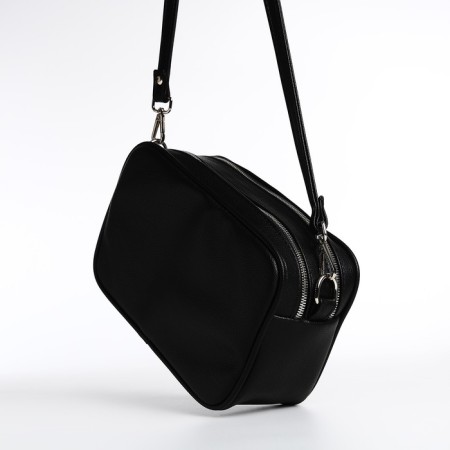 Women's bag over the shoulder Textura, small size, black color-3