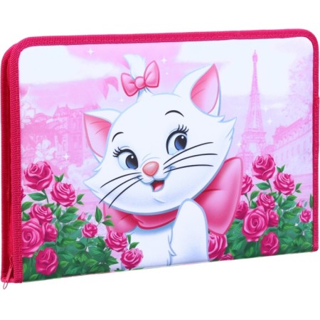 A4 Labor folder with a pencil case, on a zipper, textiles, cats aristocrats-2
