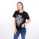 Women's T -shirt "Dragon", black color/white print, size 48