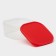 Container square shade, food, 700 ml, red color
