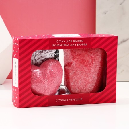 Gift set of cosmetics "Notification", bath salt 150 g and a bathtub bomb 80 g, pure happiness-8