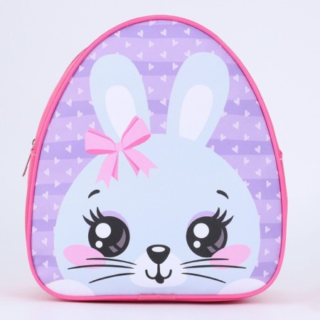 Baby backpack for the girl "Rabbit with Bantik", district. 23x20.5 cm-2