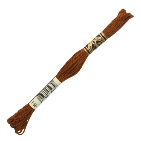 The threads of the DMC 117 (869), 12 pcs. packaged
