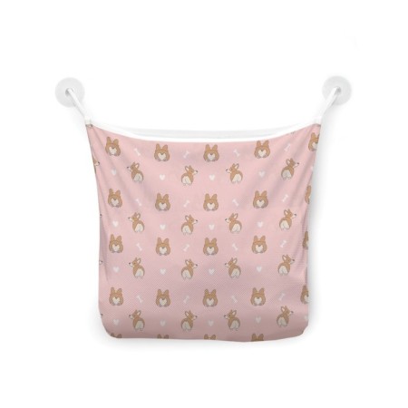 Organizer in a bath on suction cups "Funny Corgi", for storing toys and trifles, size 33x39 cm-2
