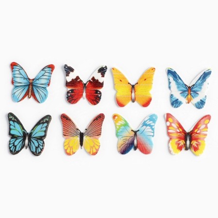 Waffle butterflies for decor of cupcakes, cake, 3x3 cm, 15 pcs-1