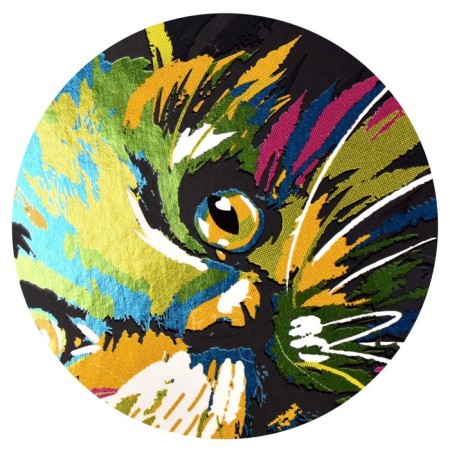 Universal diary for grades 1-11 Neon Cat, solid cover, foil printing, selective UV-lame, matte lamination, universal cheat sheet, 48 sheets-6