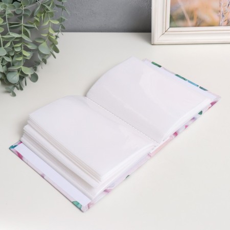 Photo album in 100 photos 10x15 cm, plastic. sheets "Flora Art" peonies-2