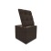 Puff with a lid and weighting, 400 × 400 × 420 mm, eco -leather, Marvel Pearl Bronze color