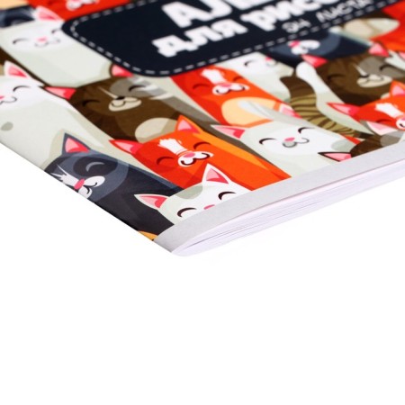Album for drawing A5, 24 sheets on the clip "cats", paper cover, block 100 g/m2-2