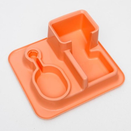 Complex: feed container 38x22x34 cm (1.5 kg), removable bowl and drinker, peach-9