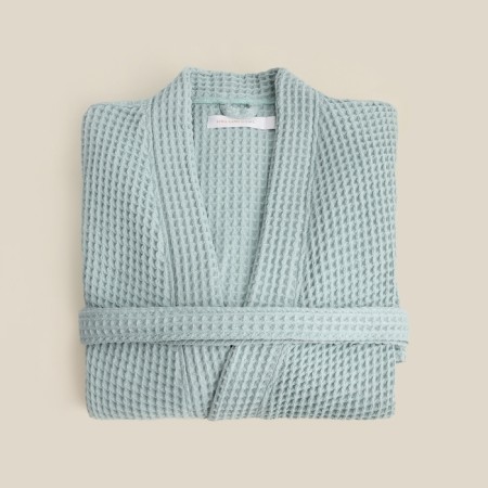Wafel bathrobe male SL Home: BOHO "Azzura", size XL, 100% cotton, 280 g/m2-13