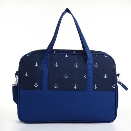 Road bag on lightning, 3 external pockets, a long belt, blue color-1