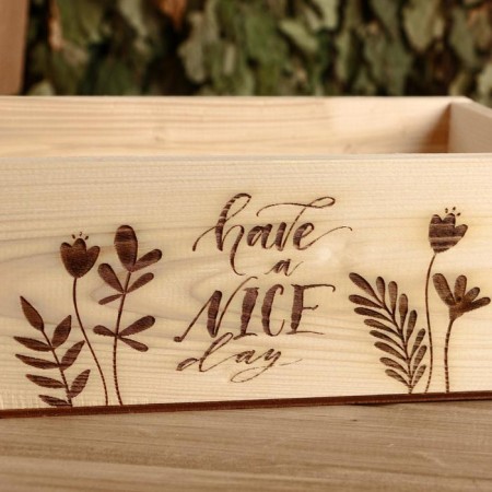 Wooden box "have a nice day", 24.5 × 14 × 8 cm-2