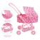 A stroller for dolls with a basket, universal, metal frame