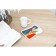 Tea couple ceramic "abstraction", mug 200 ml, saucer 17.8x13.3 cm, white color