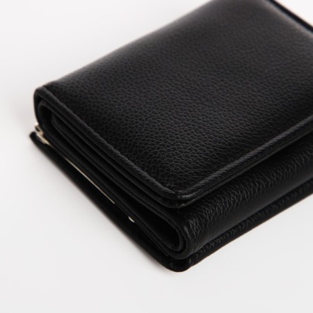 Women's wallet on the button, black color-2